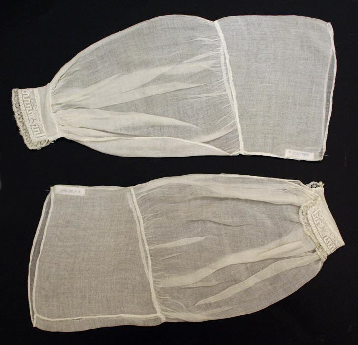 Pair of Antique White Sheer Sleeves