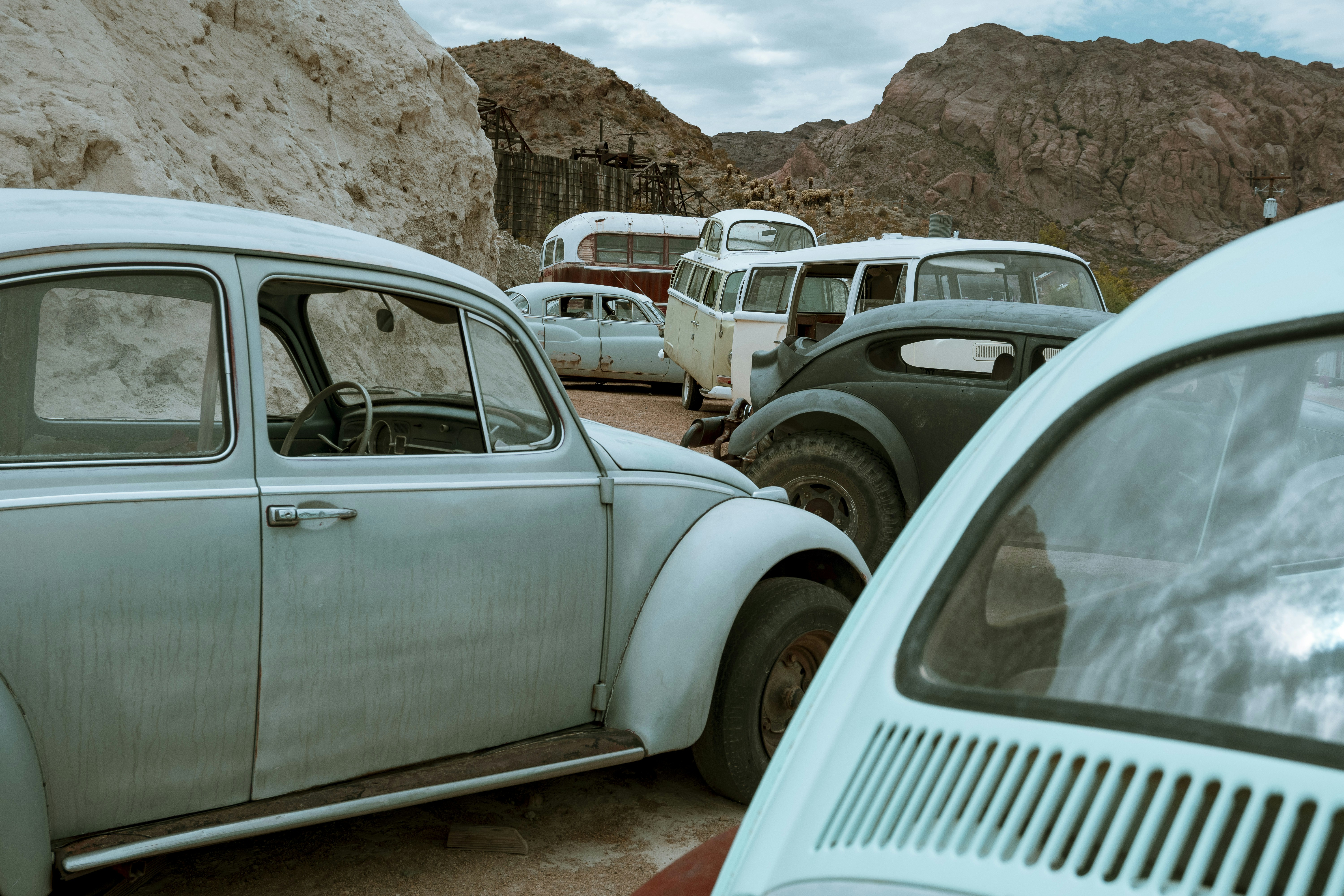 Vintage Old Cars in Desert — Cars