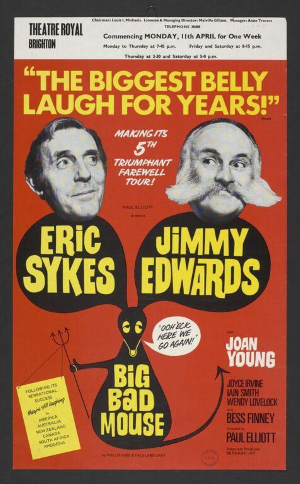 Big Bad Mouse Vintage Theatre Poster