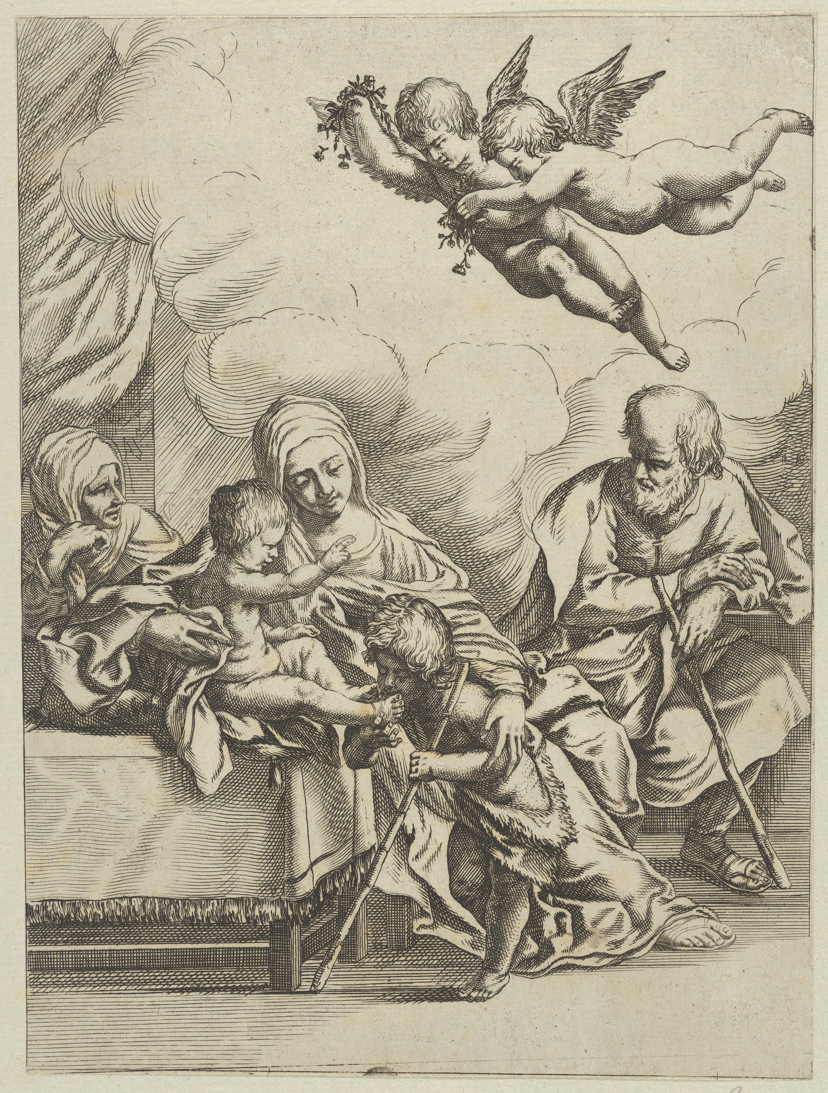 Holy Family Religious Engraving