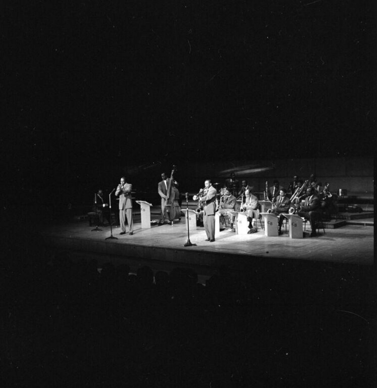 Jazz Big Band Performance on Stage