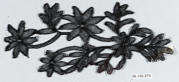 Black Floral Lace Piece