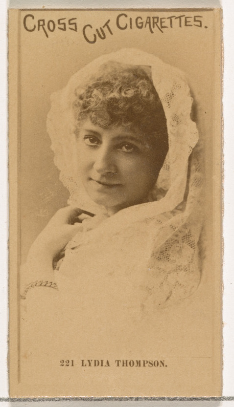 Lydia Thompson Cross Cut Cigarette Card