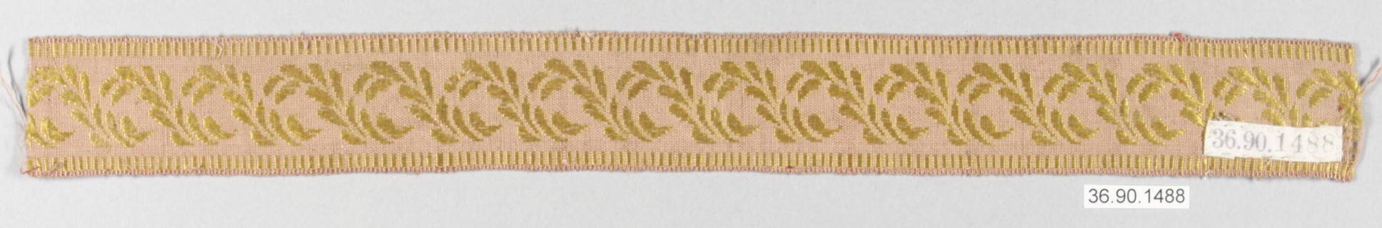 Gold Leaf Pattern Woven Textile Trim