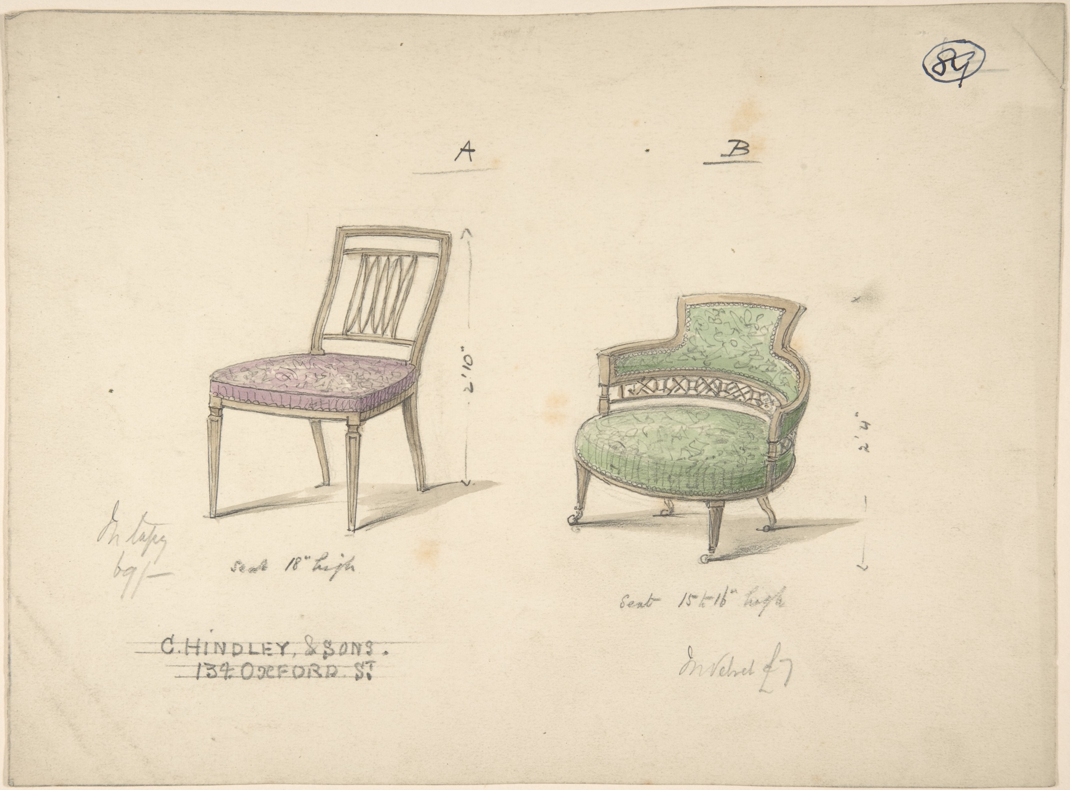 Two Chair Design Sketches