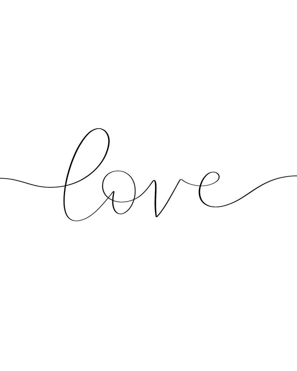 Minimalist One Line Love Art