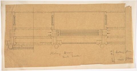 Sliding Doors Architectural Drawing