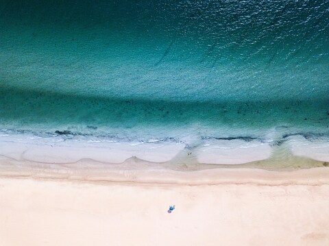 Aerial View of Coastal Beach