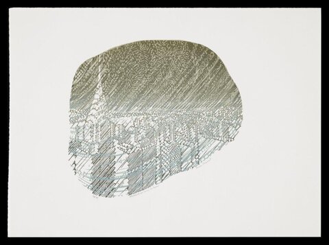 Abstract Cityscape Line Art Print