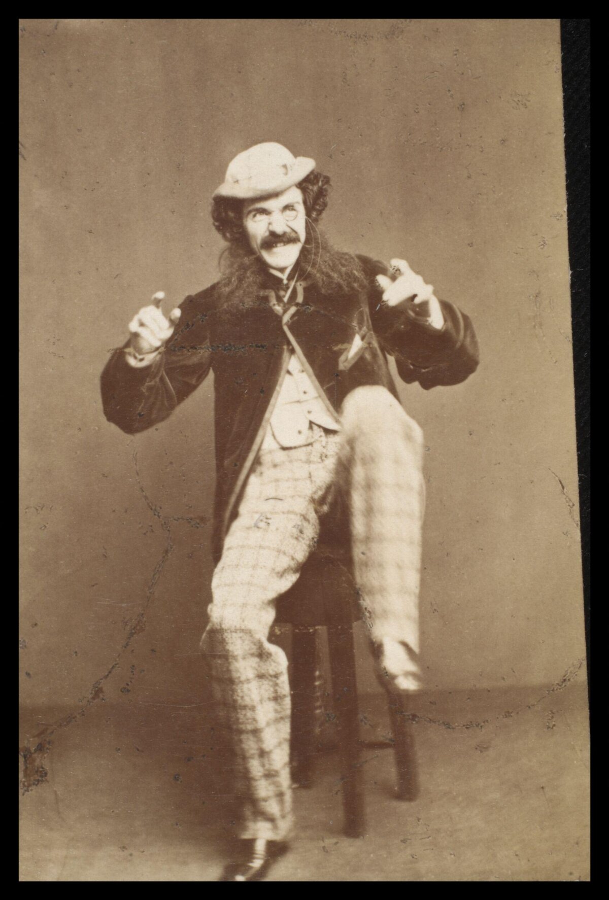 Vintage Portrait of Expressive Performer