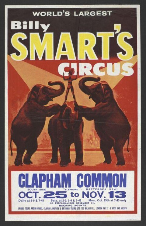 Vintage Billy Smart's Circus Poster