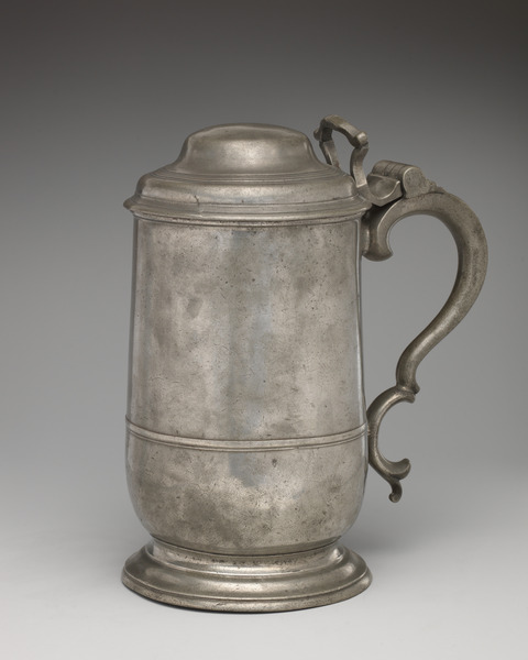 Antique Pewter Lidded Tankard