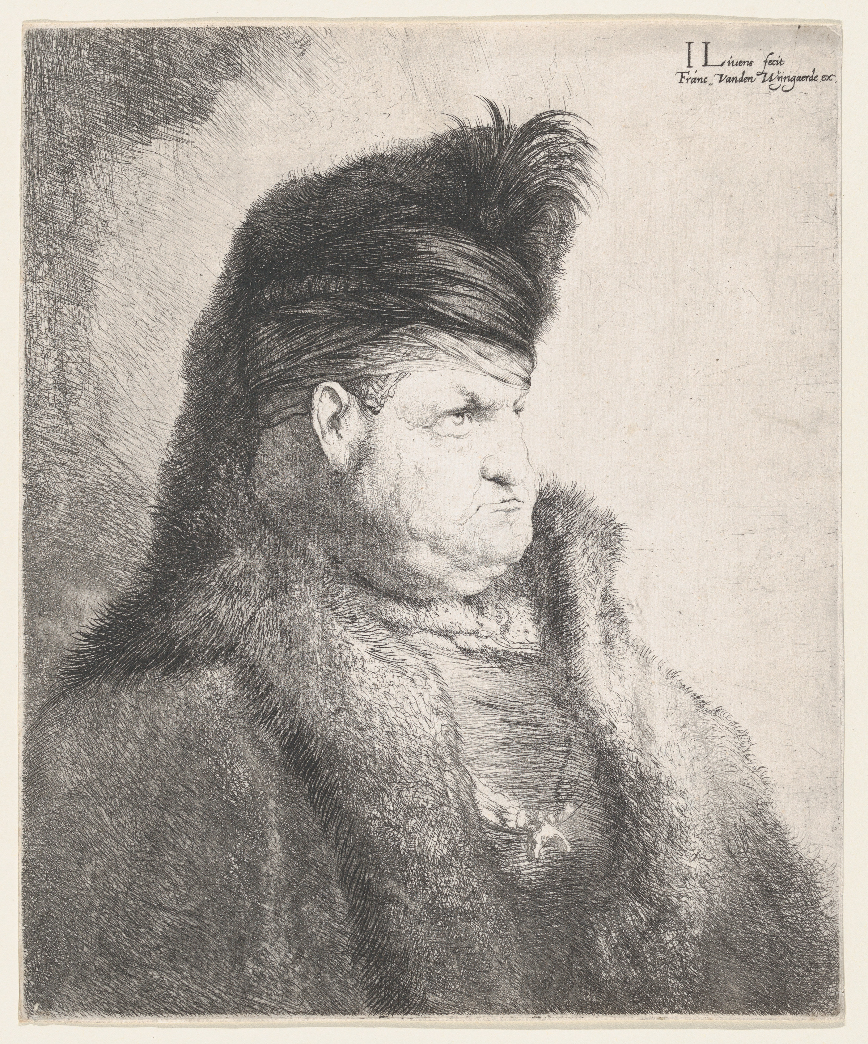 Portrait of a Man in Fur Attire