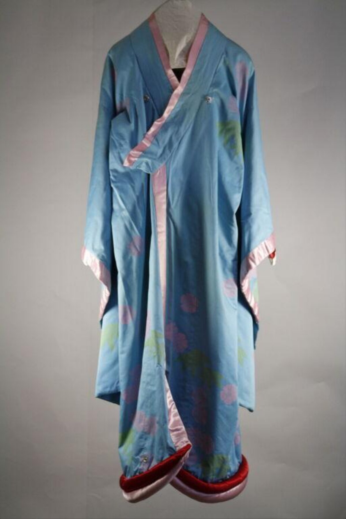 Light Blue Printed Traditional Robe