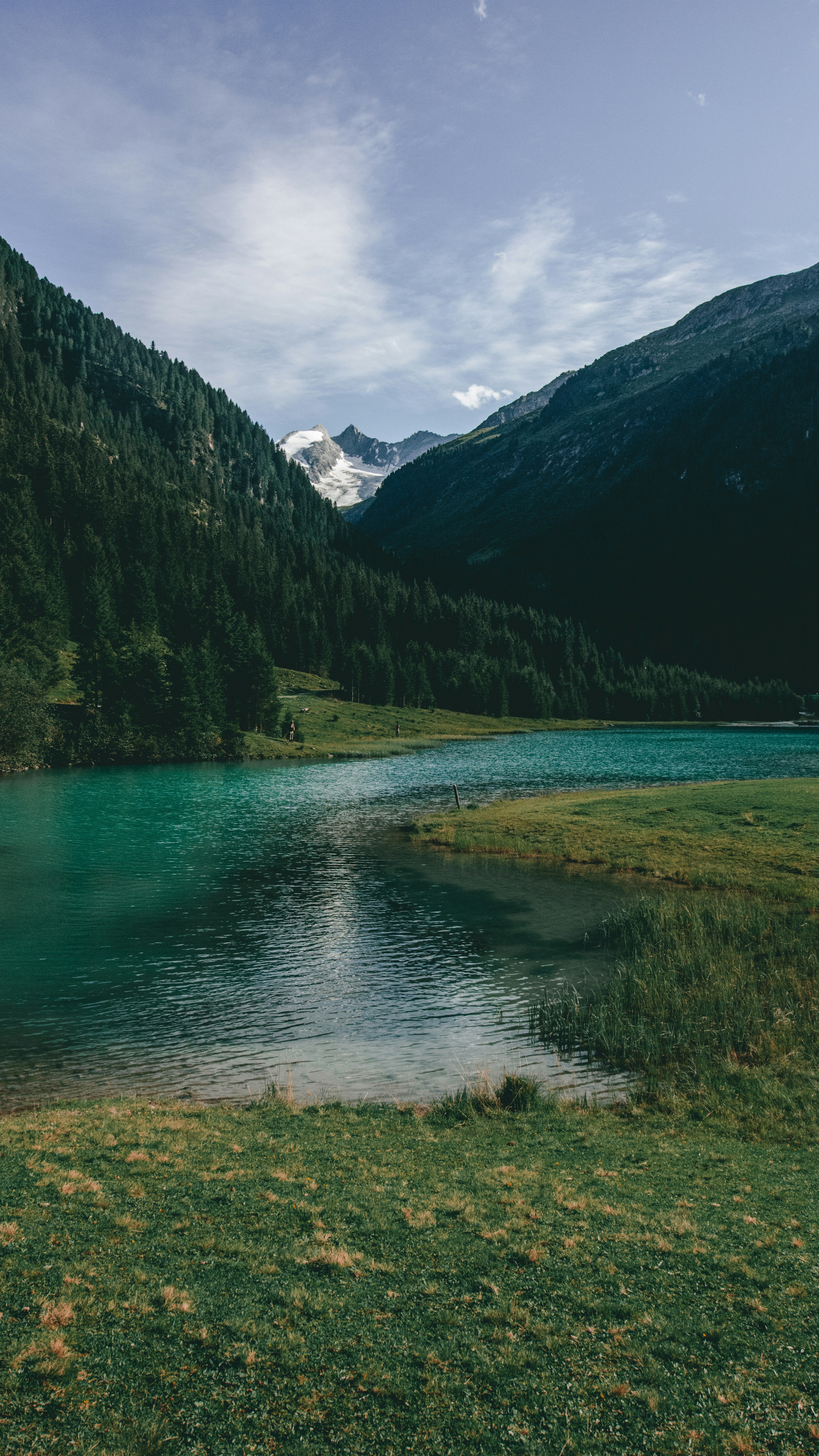 Turquoise Lake in Mountain Valley