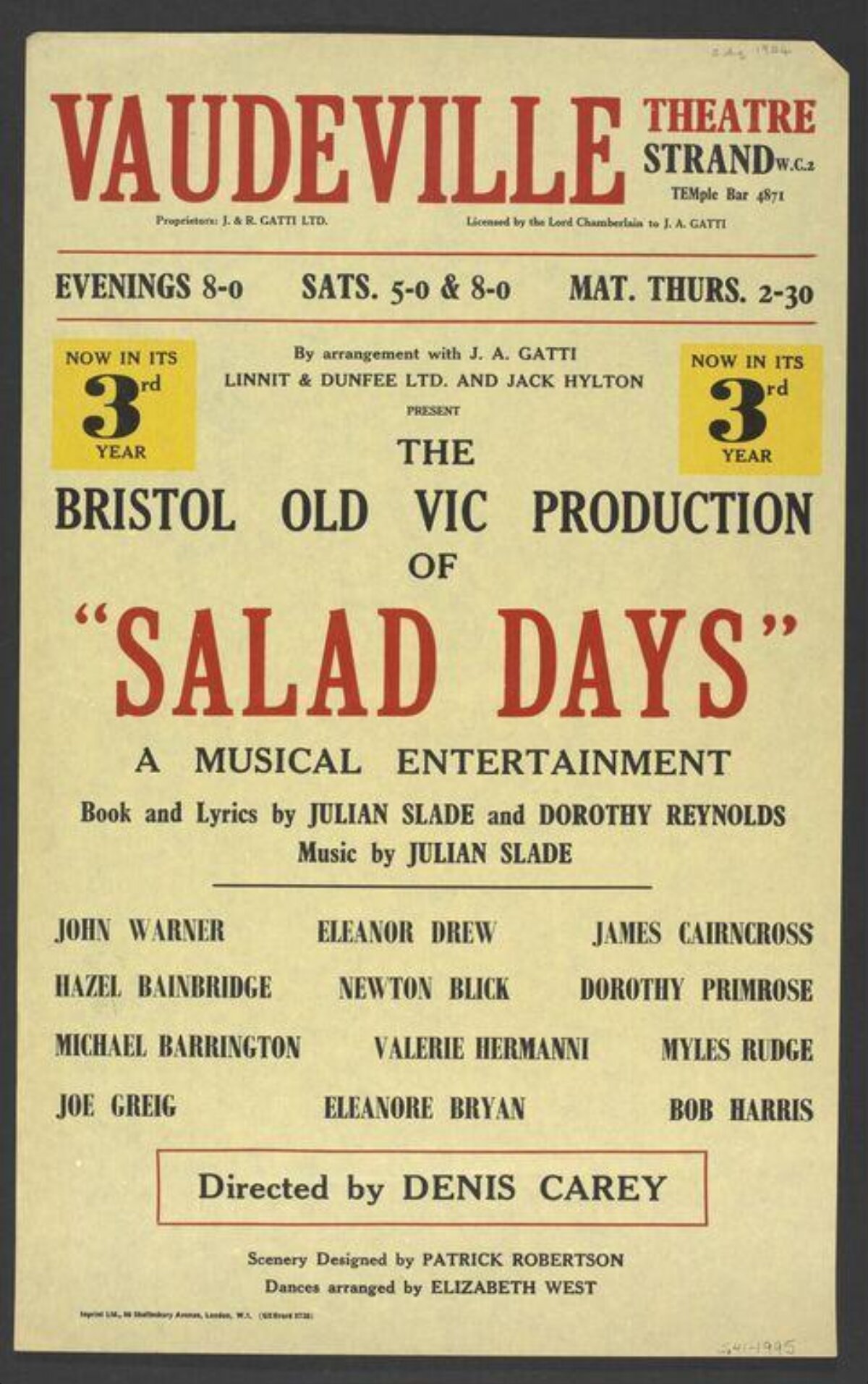 Salad Days Musical Theatre Poster