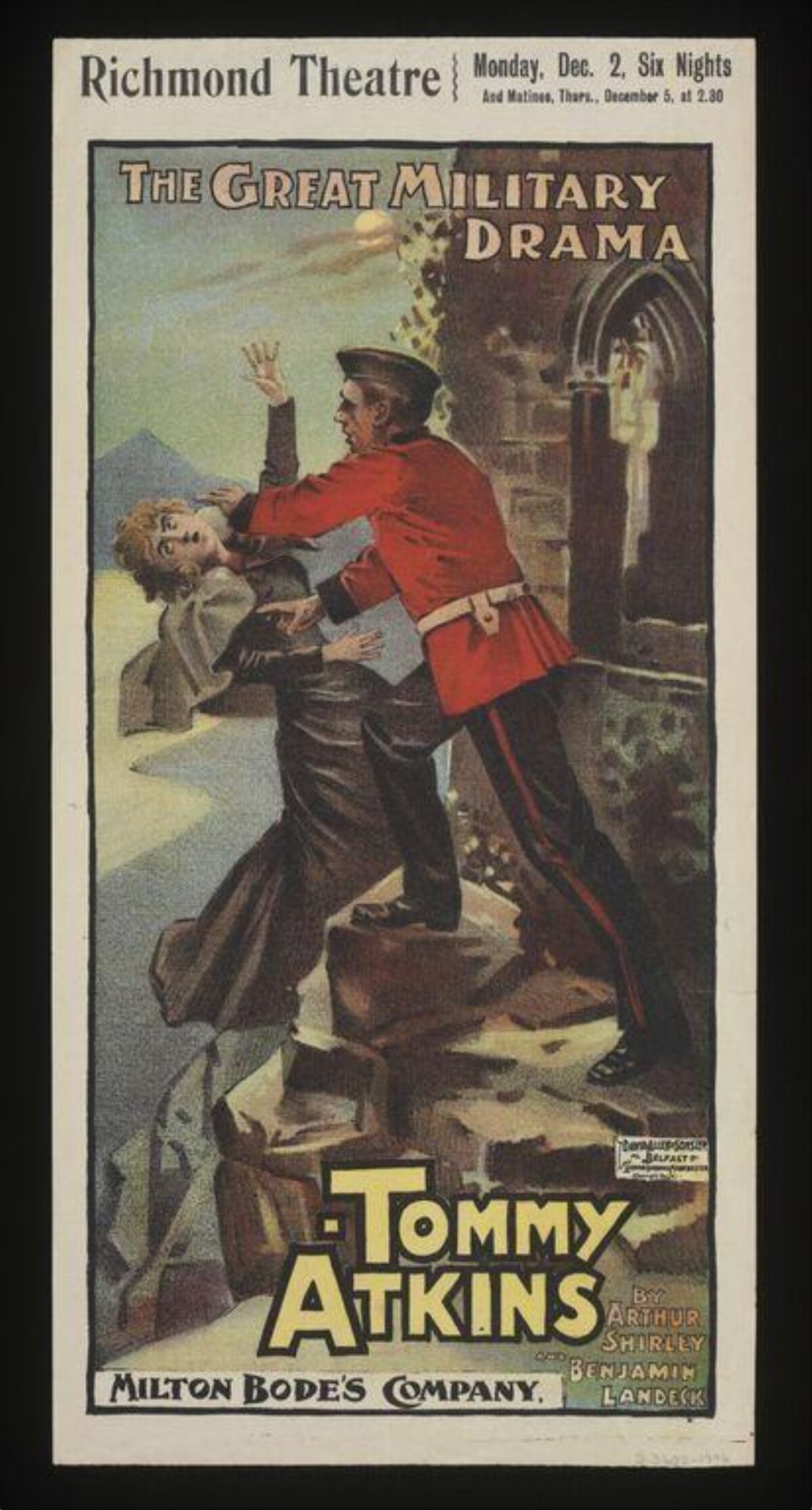 Vintage Tommy Atkins Theatre Poster
