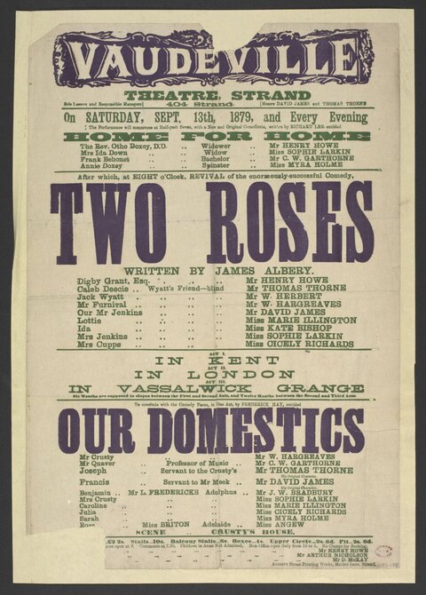 1879 Vaudeville Theatre Playbill