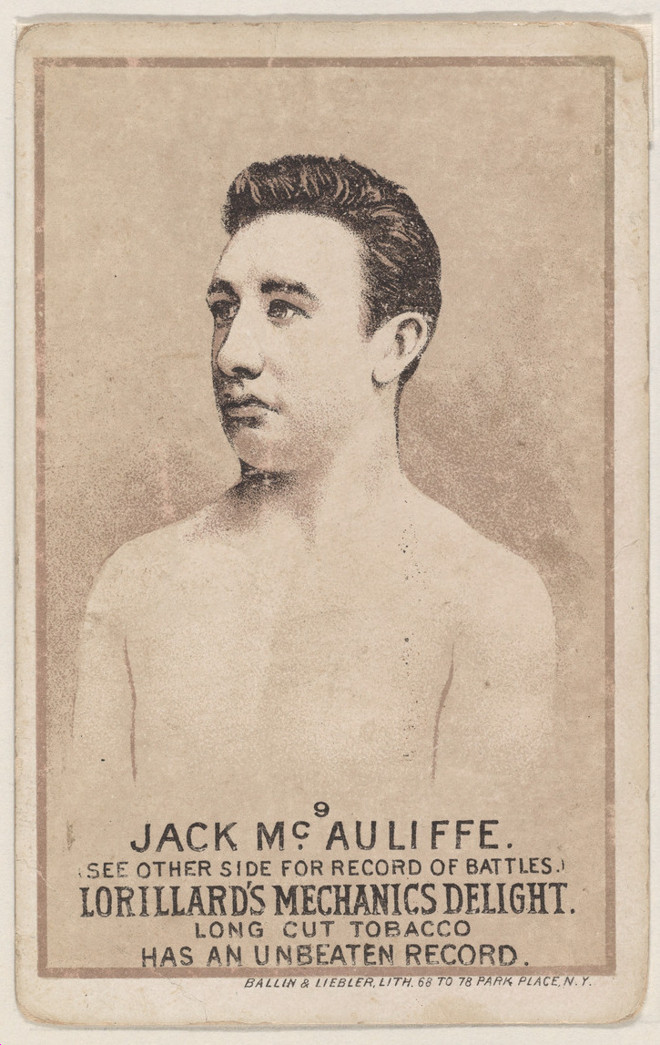 Jack McAuliffe Vintage Tobacco Trading Card