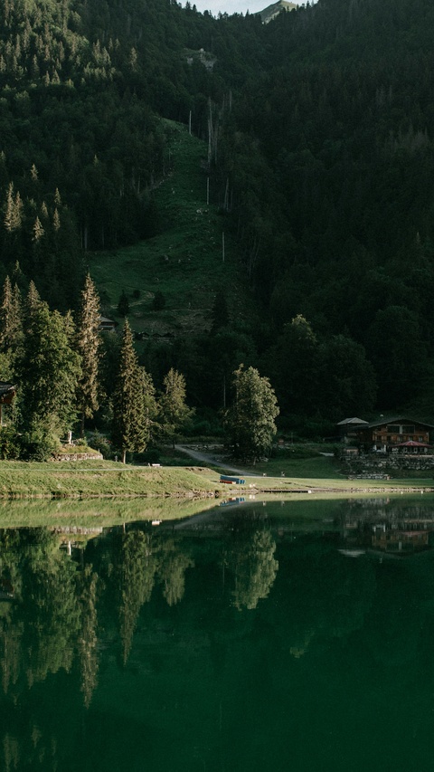 Mountain Lake Reflection Landscape