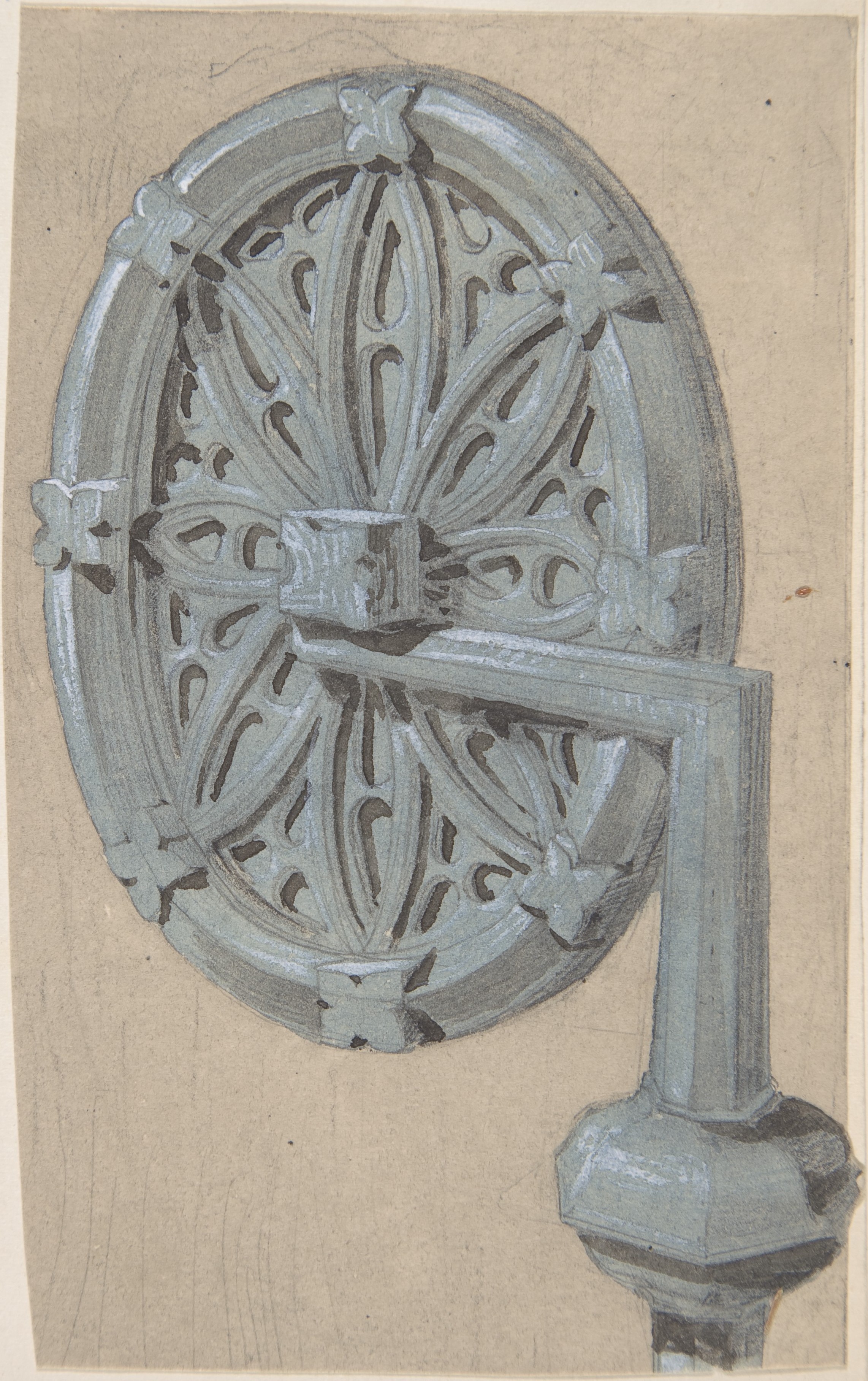 Sketch of Gothic Carved Stone Rosette