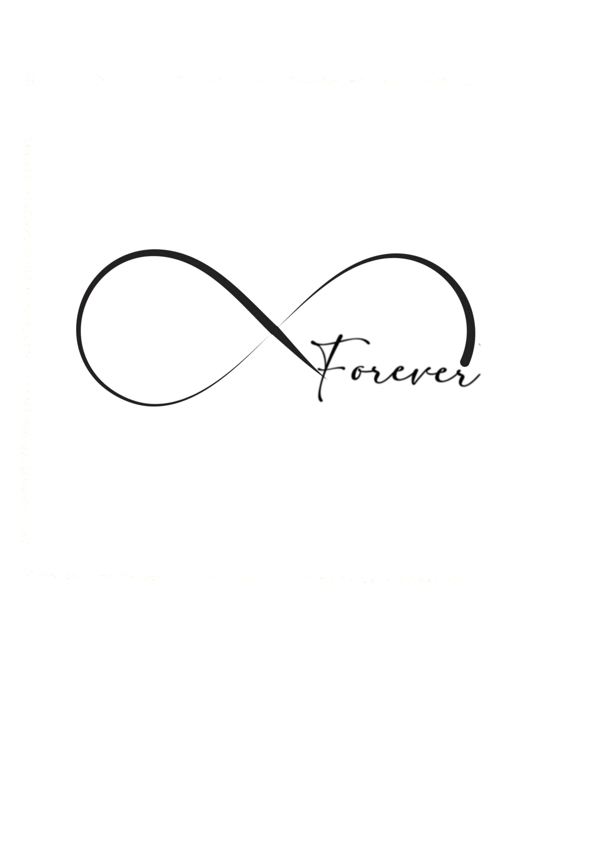 Infinity Symbol with Forever Text