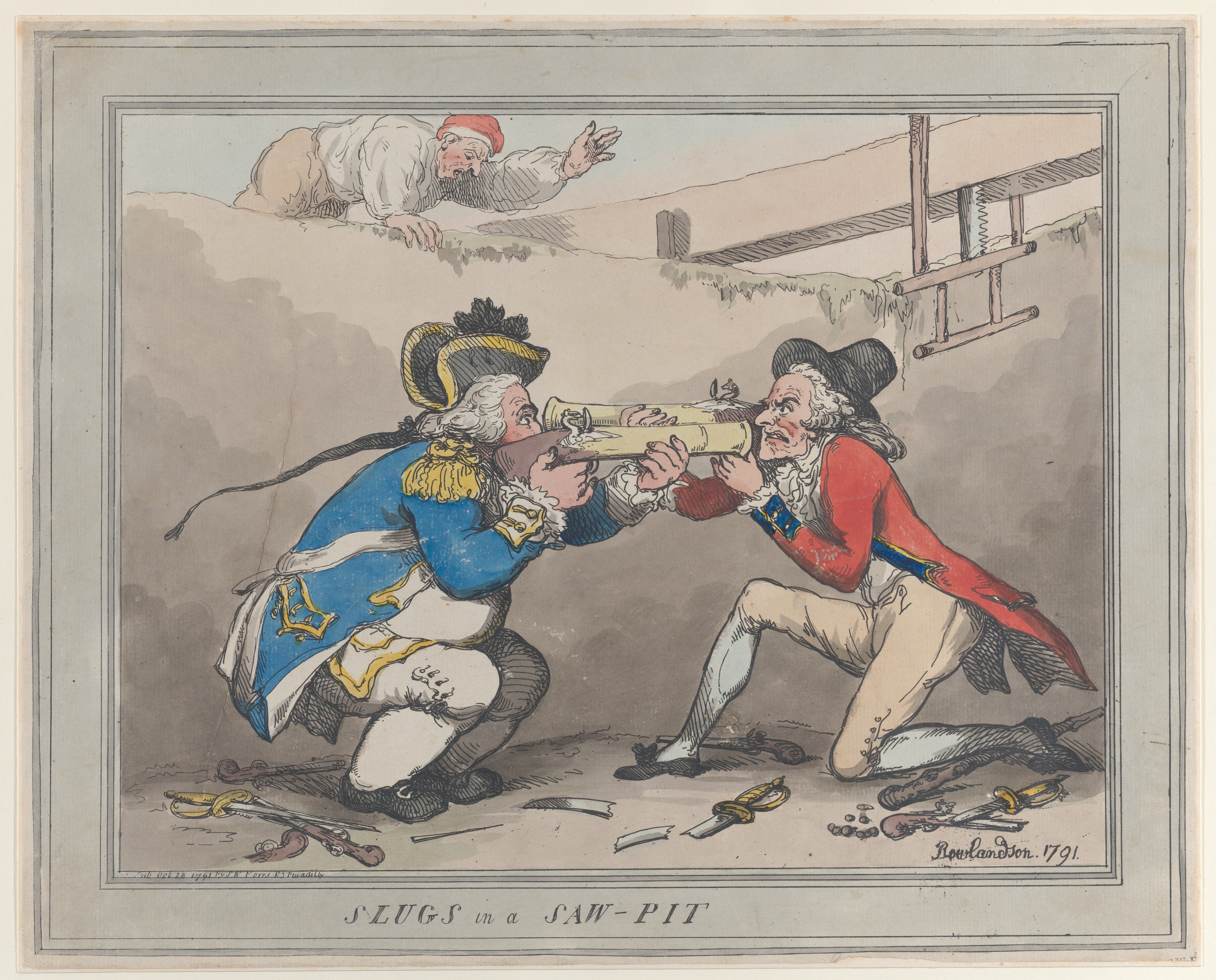 Slugs in a Saw-Pit 1791 Cartoon
