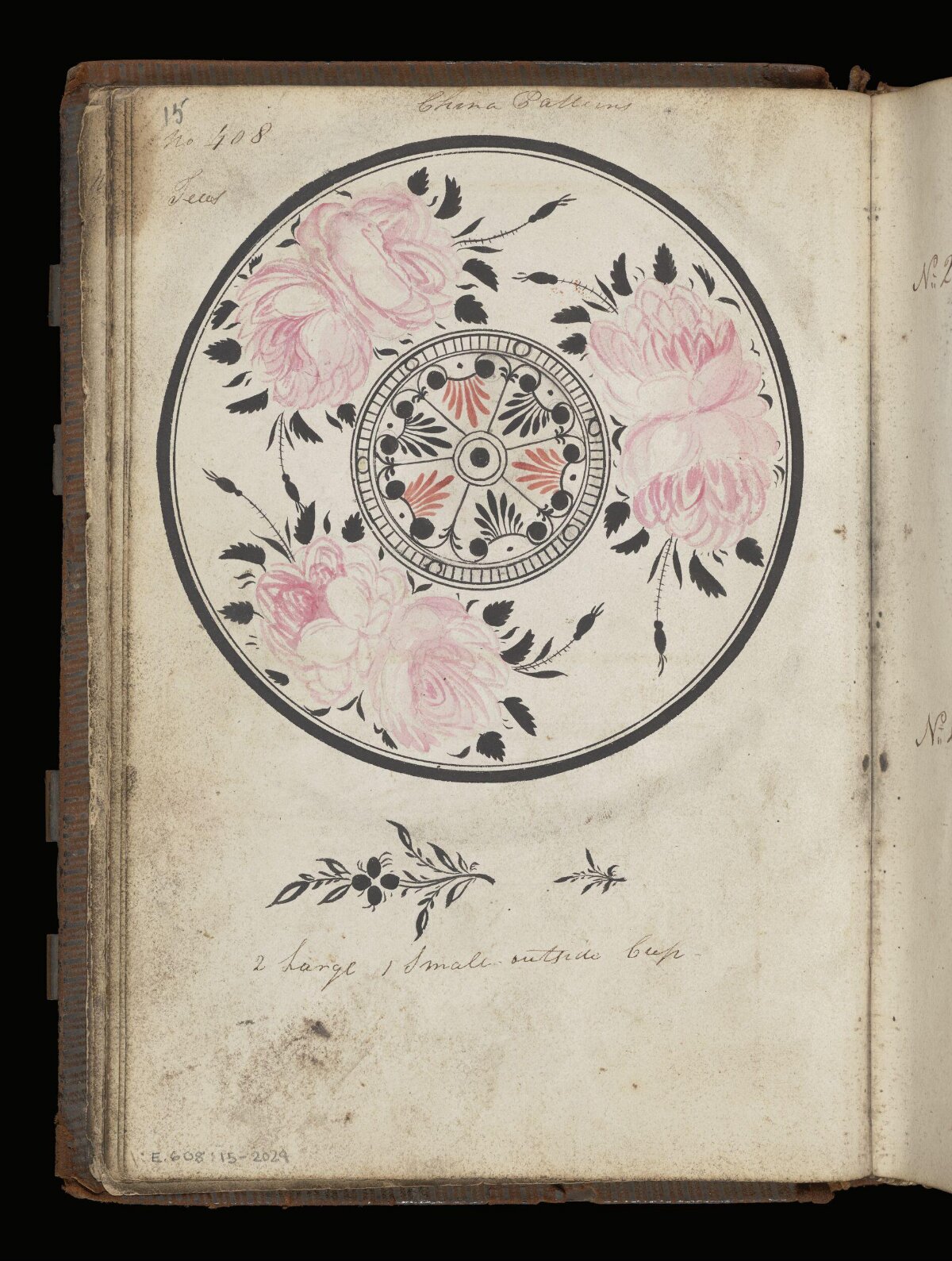 Antique China Plate Pattern Sketch