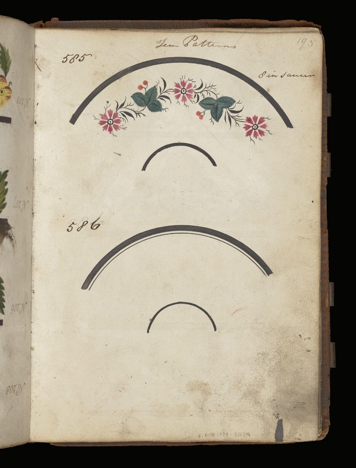 Antique Fan Pattern Sample Page