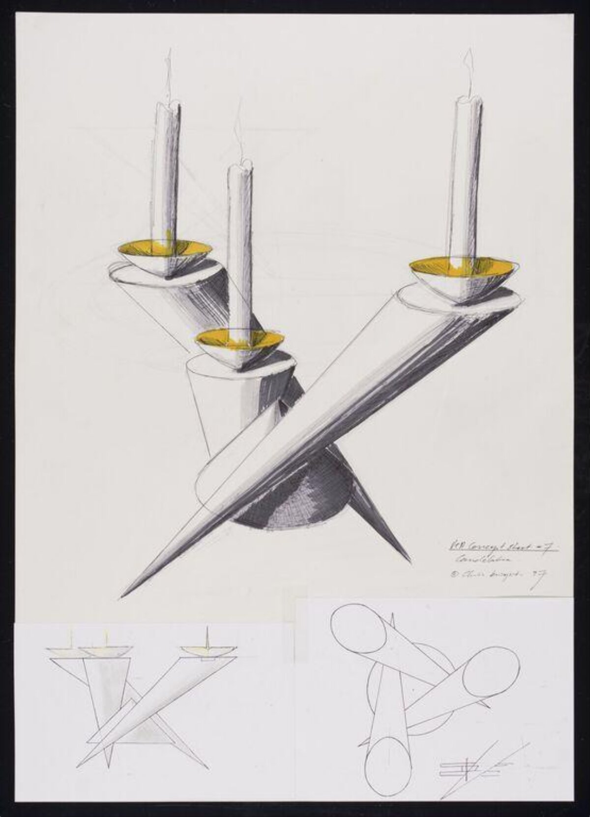 Abstract Candelabra Design Sketch
