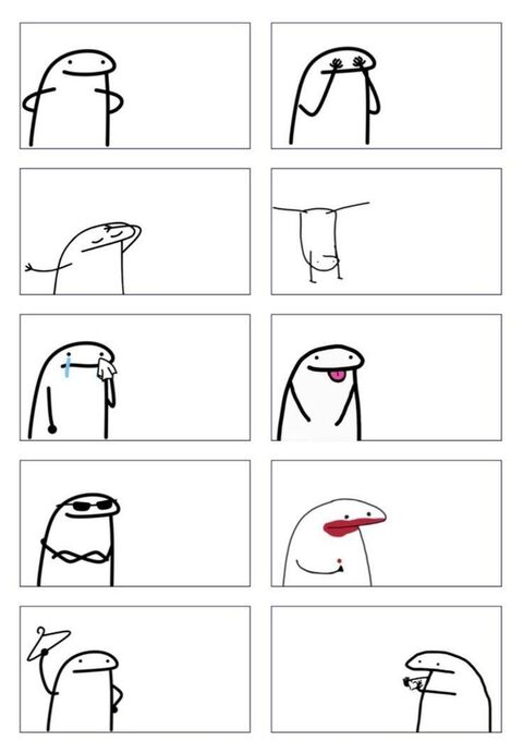 Stick Figure Meme Expression Panels