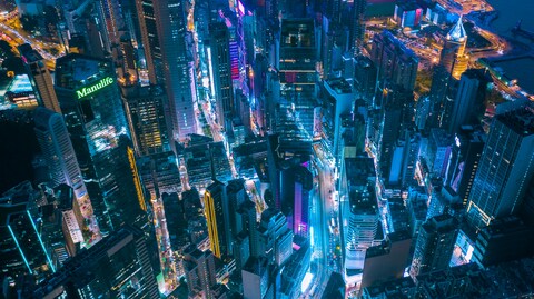 Hong Kong City Night View