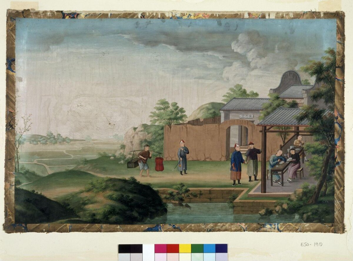 Chinese Rural Roadside Eatery Painting
