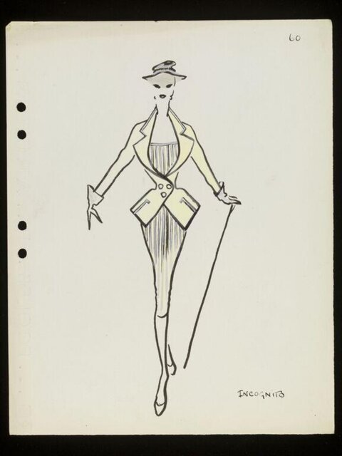Vintage Incognito Fashion Sketch