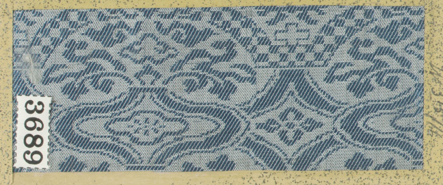 Blue Patterned Fabric Swatch