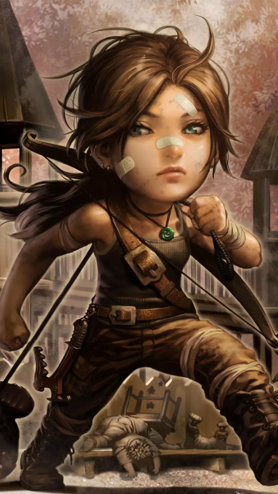 Chibi Lara Croft Illustration