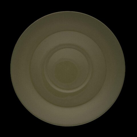 Plain Concentric Off-white Ceramic Dish