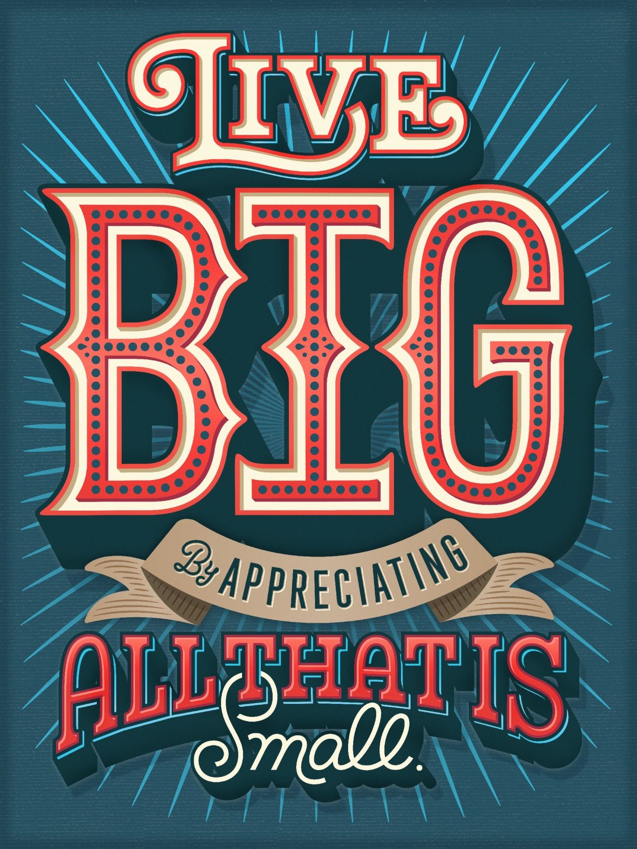 Live Big Inspirational Typography Poster