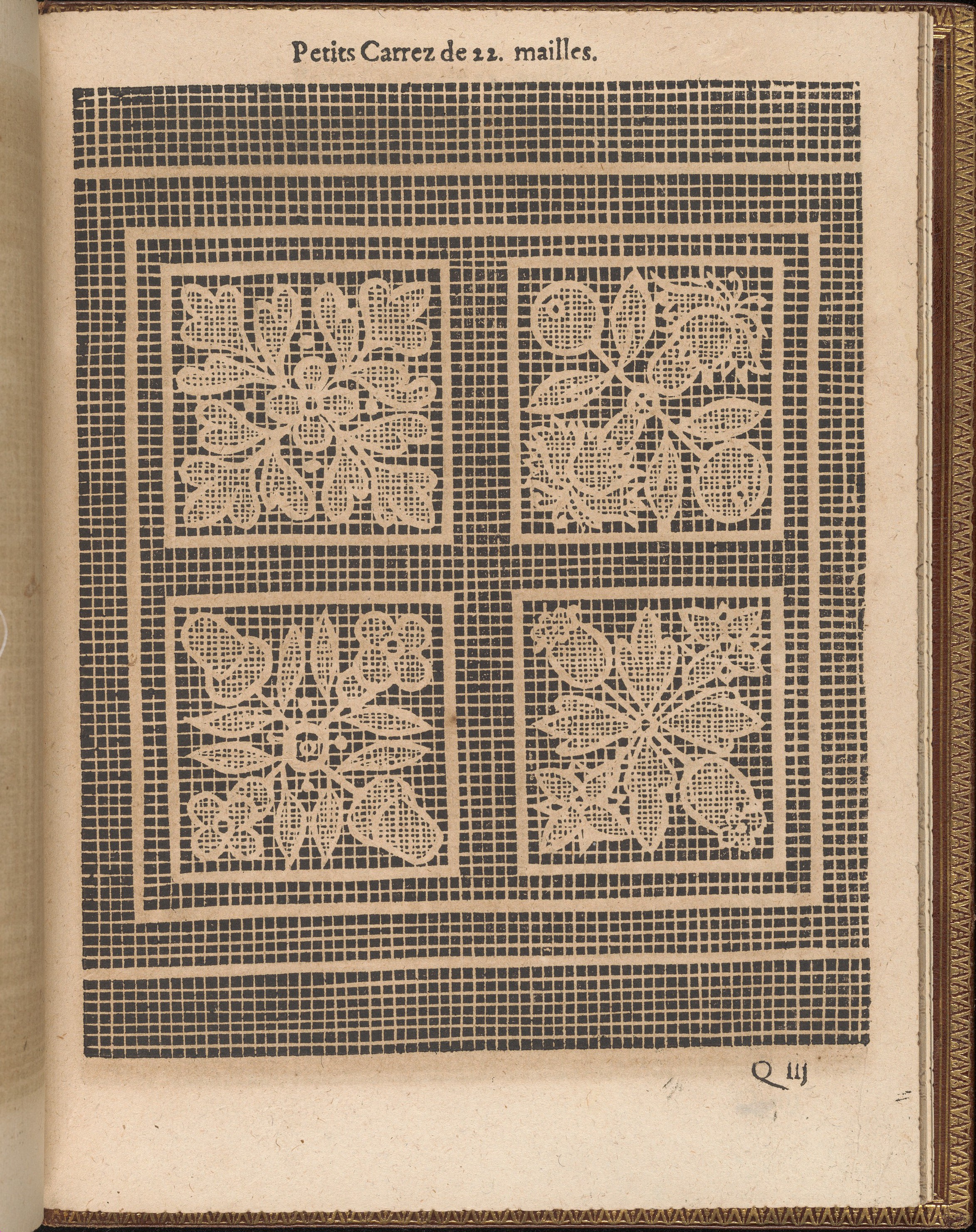 Antique 22 Stitch Square Lace Pattern