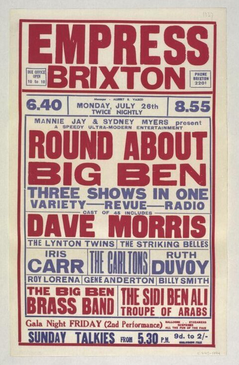 Vintage Empress Brixton Show Poster