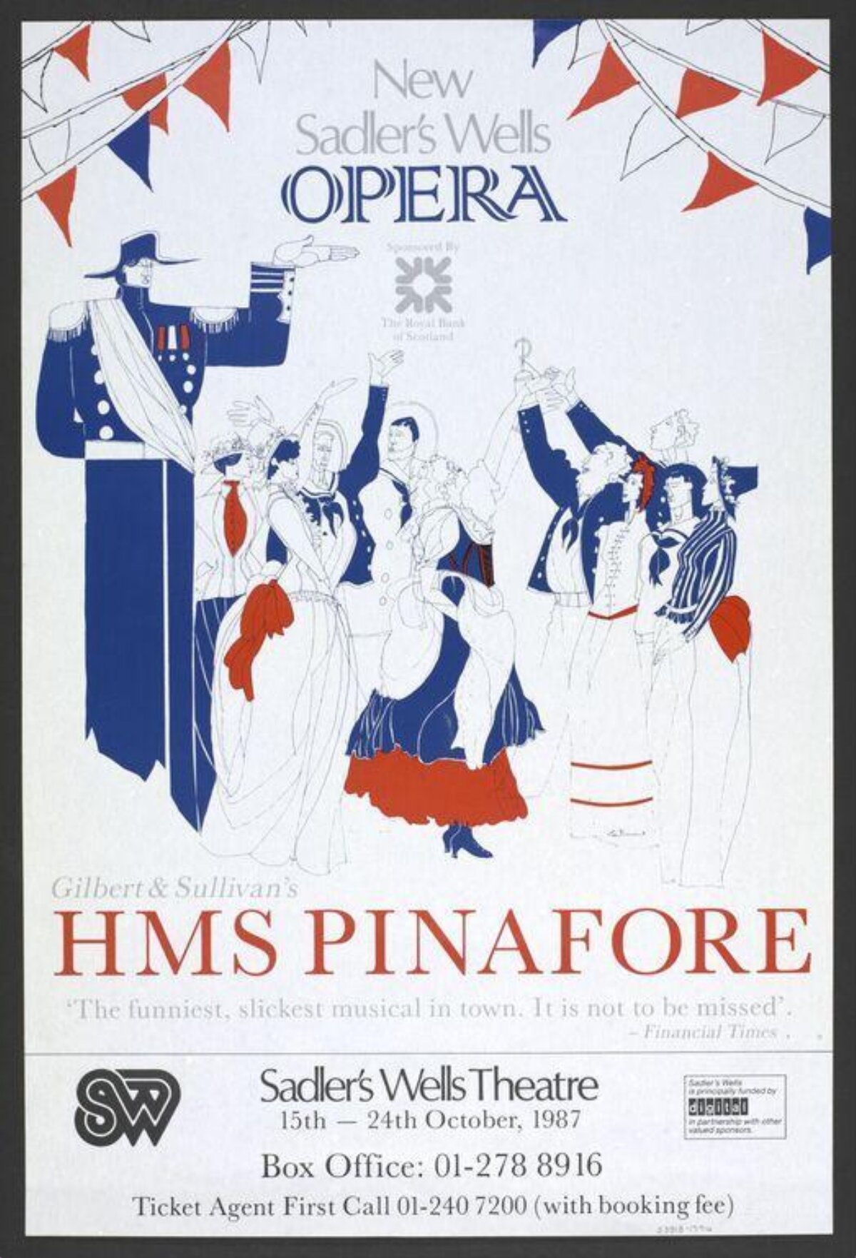 1987 HMS Pinafore Opera Poster