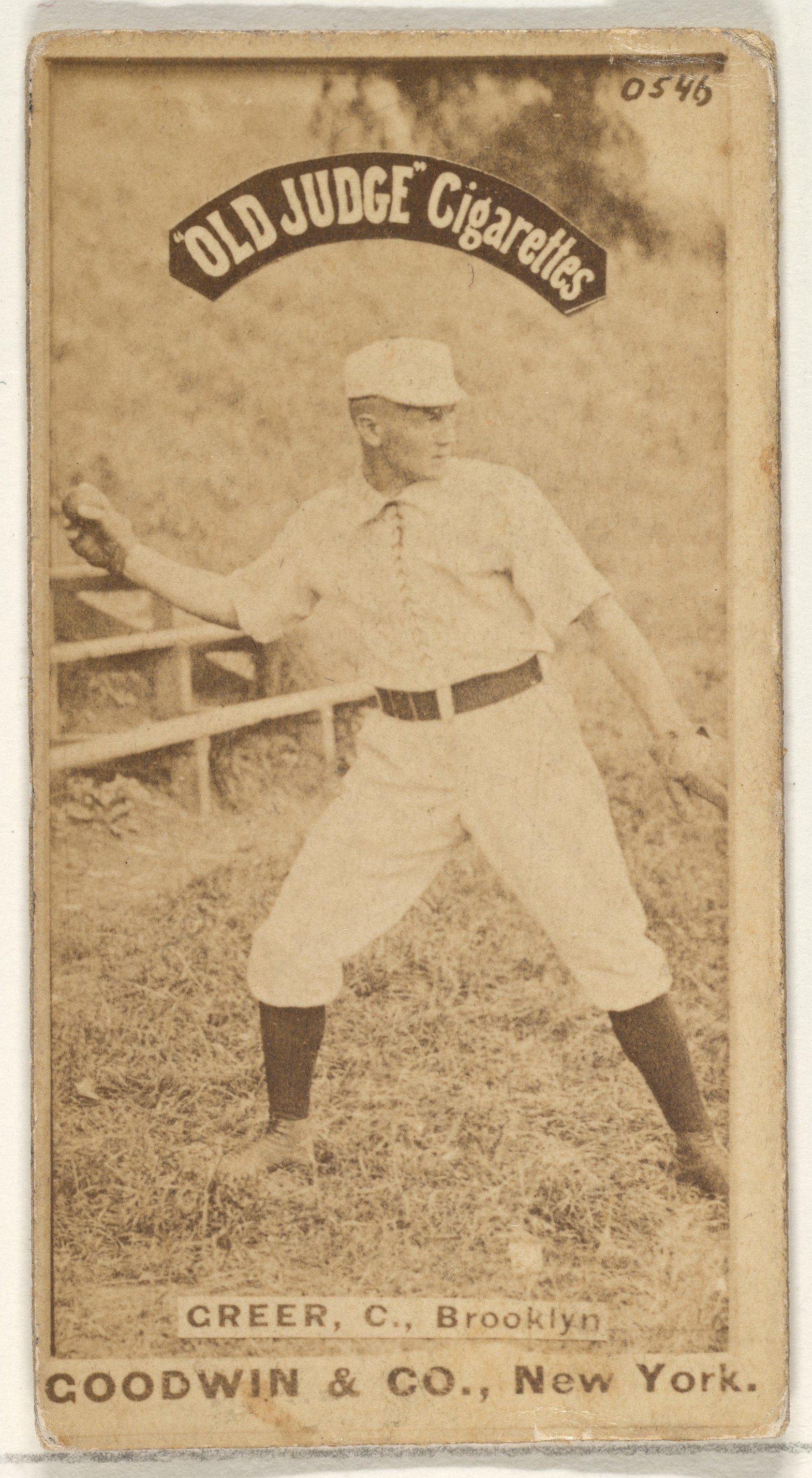 Old Judge Cigarette Brooklyn Baseball Card