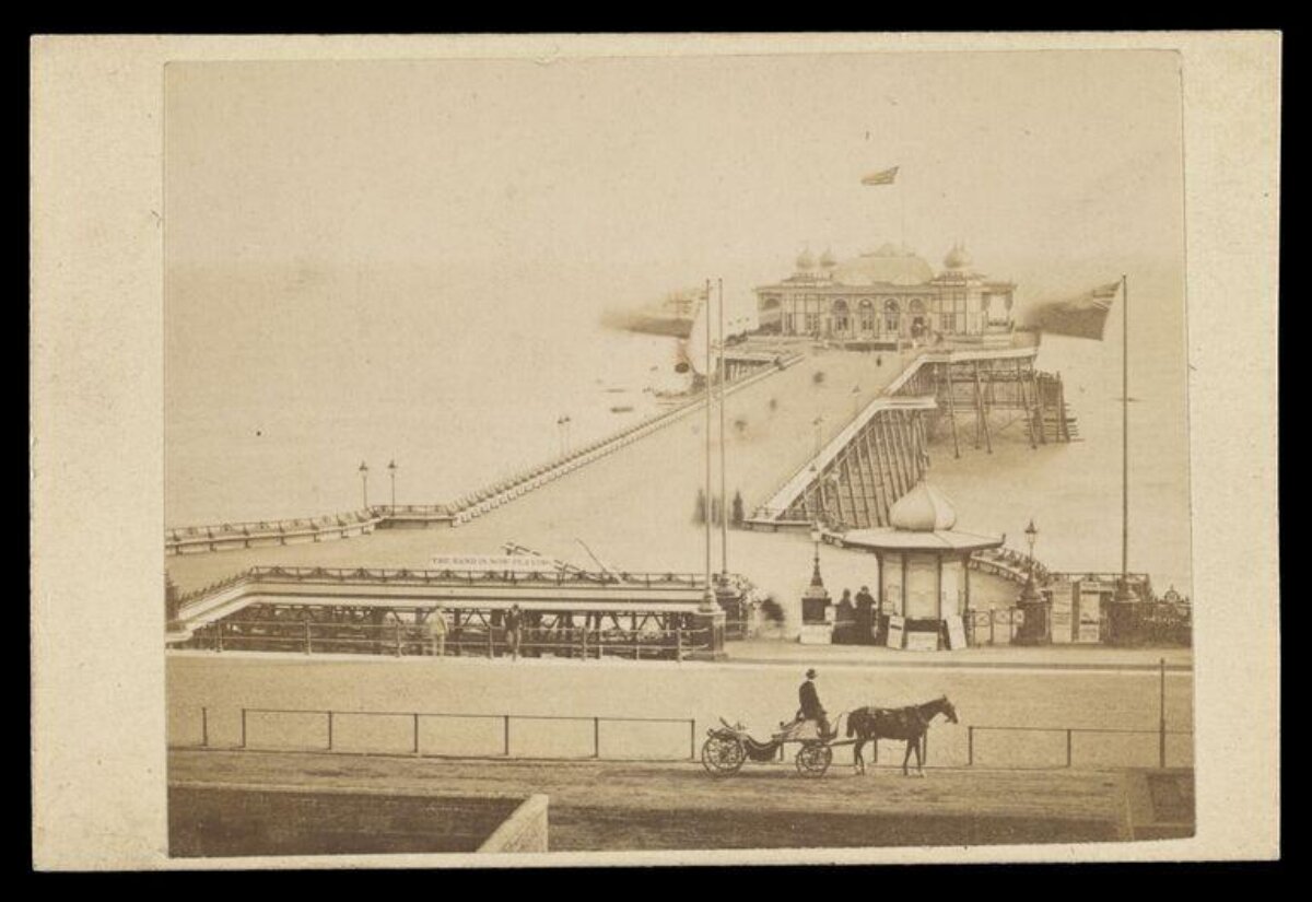 Vintage Seaside Pier View