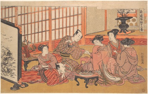 Japanese Ukiyo-e Tea Gathering