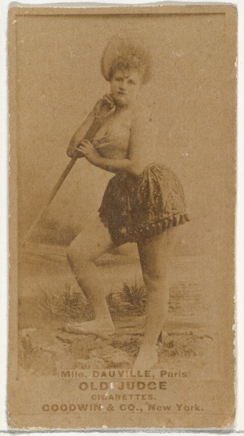 Old Judge Cigarette Trade Card of Mlle. Dauville