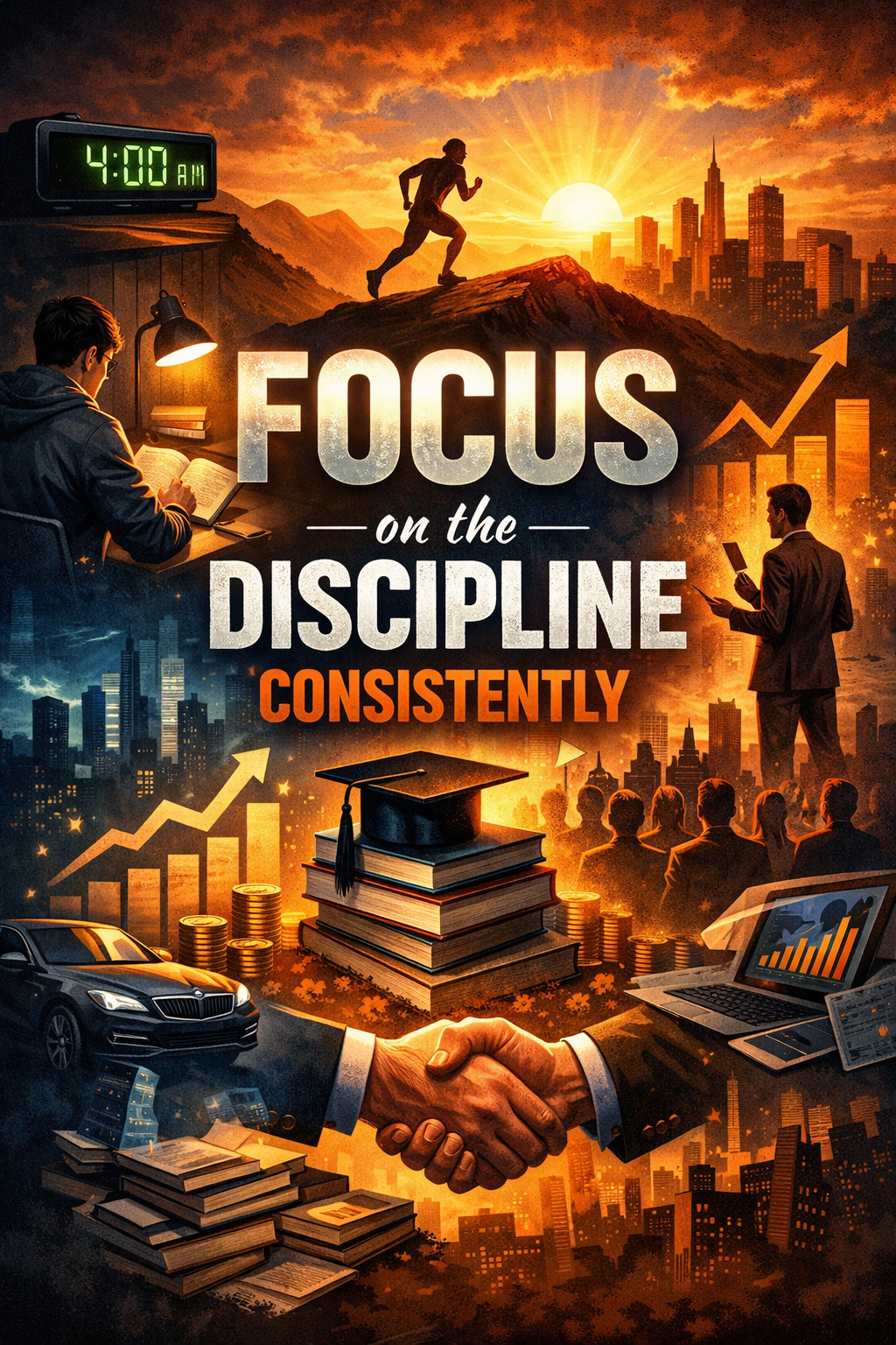 Focus on Discipline Motivational Poster