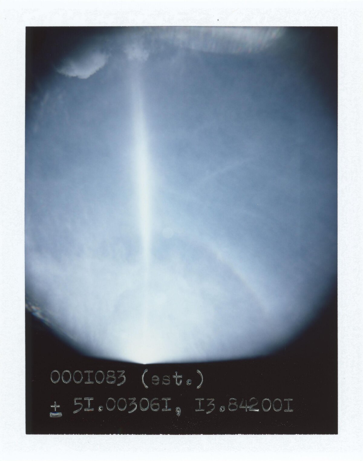 Sky Observation Image With Coordinates