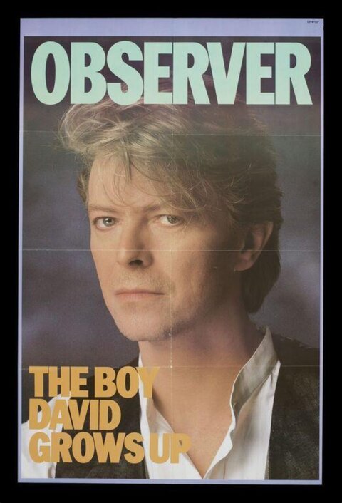 David Bowie on Observer Magazine Cover