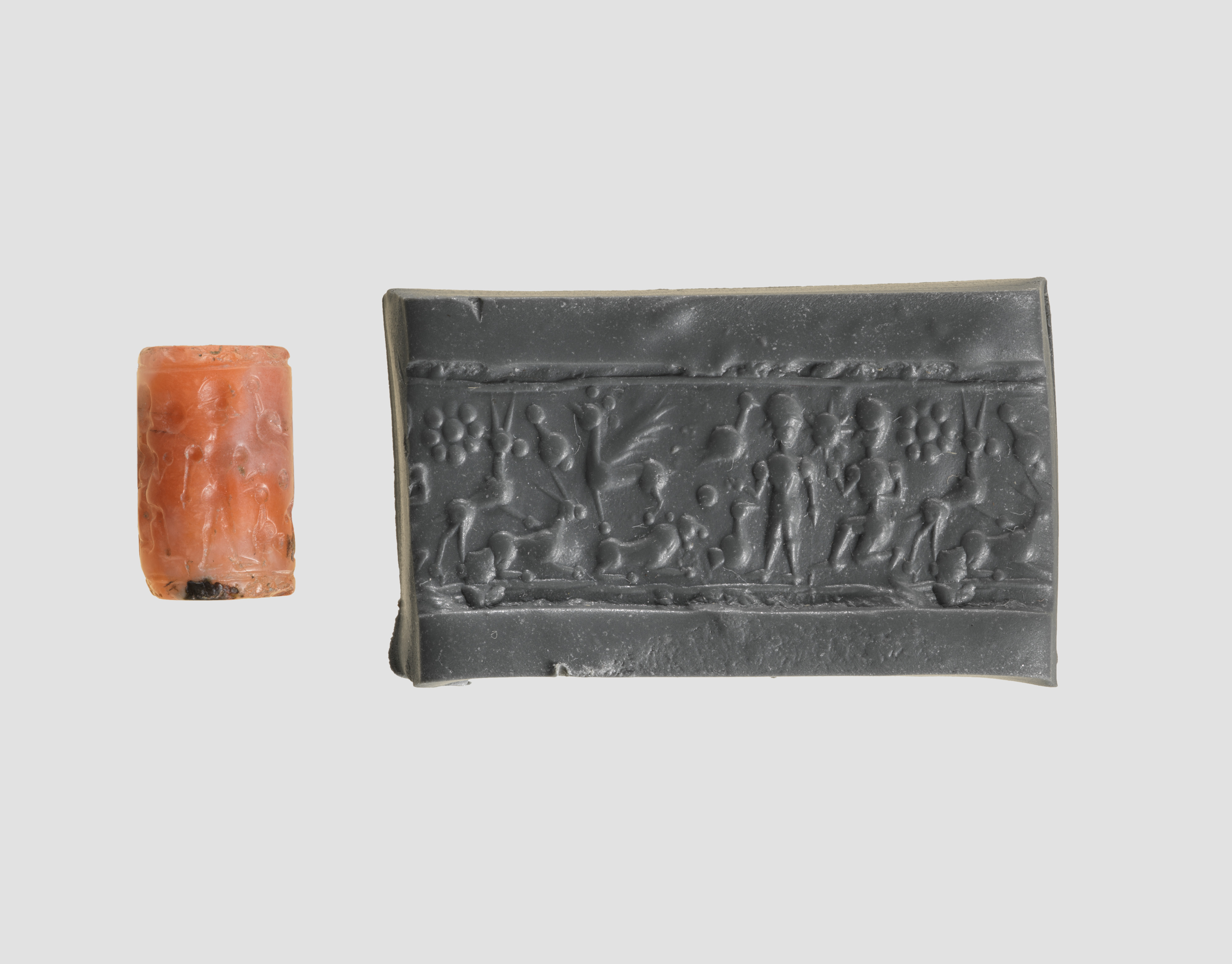 Ancient Cylinder Seal and Its Impression