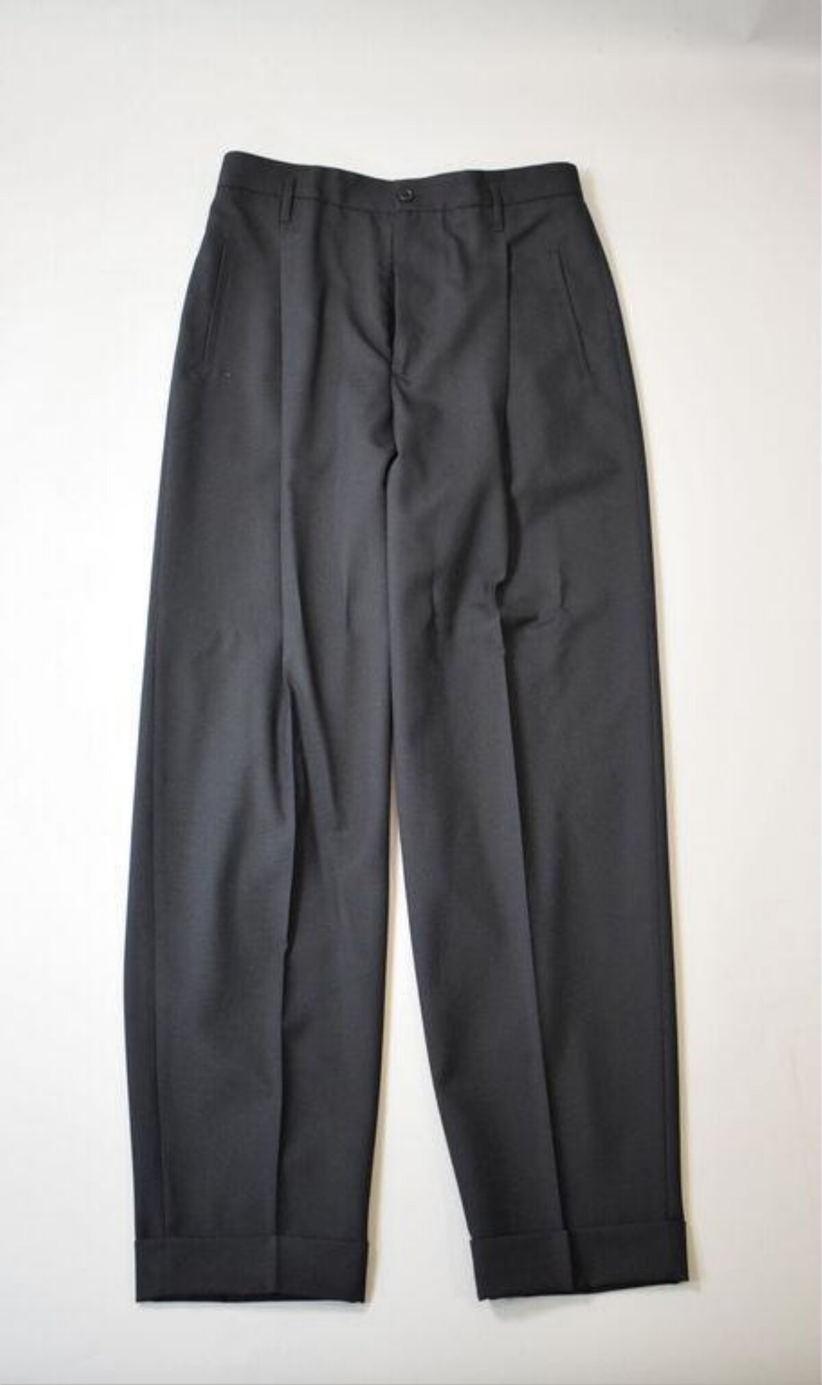 Dark Grey Pleated Trousers